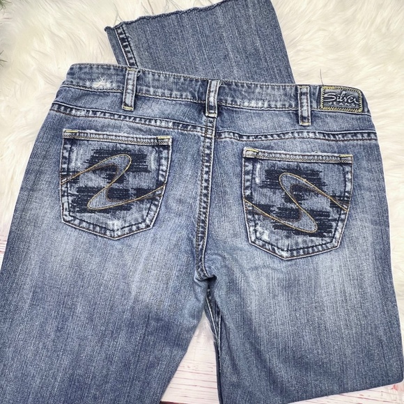 👖|•SILVER JEANS•| Tuesday Boot Cut Raw Hem Jeans Size 32x30👖 - Picture 3 of 12